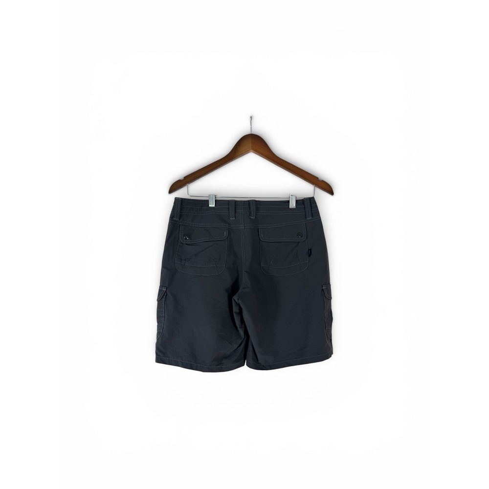 Kuhl Women Black Cargo Hiking Shorts Size 6 Charcoal Grey Outdoor Utility Travel - Picture 2 of 7